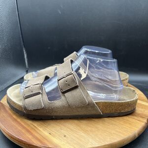Birkenstock Men’s Size 8 Arizona Gray Taupe Suede Shoes Sandals